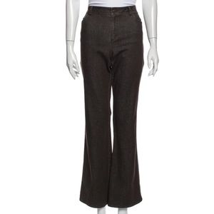 Lafayette 148 high rise Wide Leg classic Jeans Brown women size 8